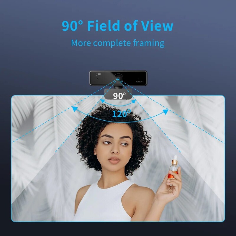 NUROUM V11 webkamera 1080p 60fps mini webes számítógépes kamera webkamera PC-hez kettős mikrofonnal 1440p 30fps FHD 2K USB videokamerával