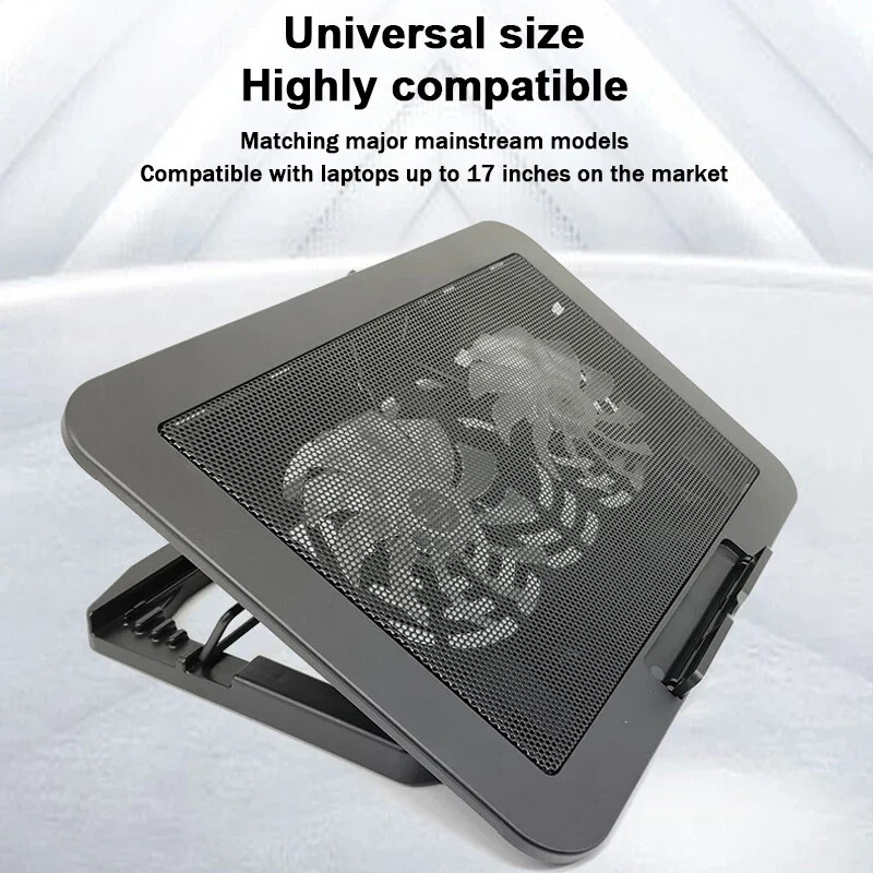 Ψύξη φορητού υπολογιστή παιχνιδιών 7 ύψους ανέμου, ρυθμιζόμενη ταχύτητα ανέμου Μεγάλο μέγεθος για 12-17'' Επιφάνεια ψύξης φορητού υπολογιστή 1200 RPM 2 ανεμιστήρες Ψύξη φορητού υπολογιστή