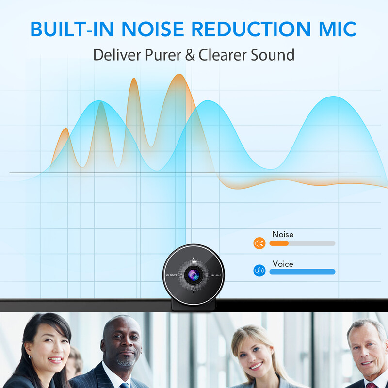 Web kamera 1080P HD web kamera USB EMEET C955 s mikrofonom i poklopcem za privatnost za radnu površinu/sastanke/online predavanja/YouTube/Skype