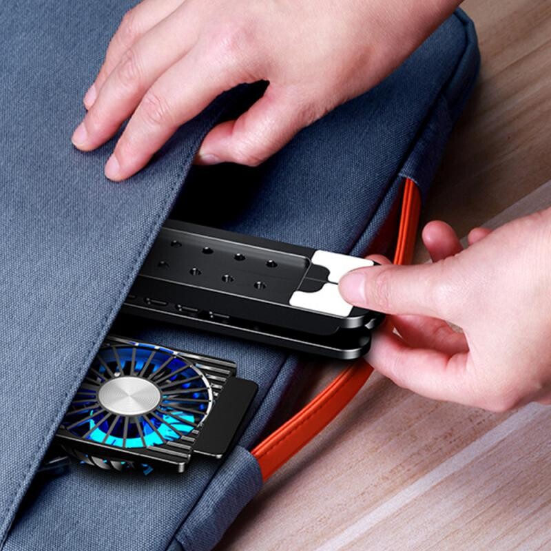 RYRA Αθόρυβη ρυθμιζόμενη βάση ψυγείου φορητού υπολογιστή Αναδιπλούμενη βάση ψύξης φορητού υπολογιστή Βάση φορητού υπολογιστή με 2/4 ανεμιστήρες ψύξης 