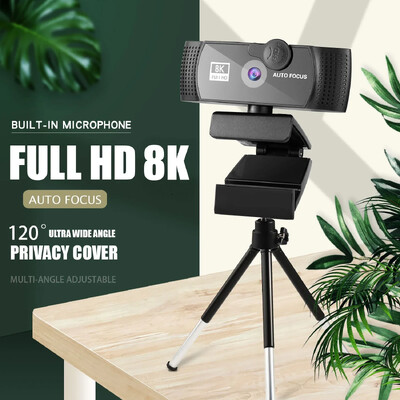 8K 4K 1K Full HD žiniatinklio kamera su mikrofonu USB kištuku Interneto kamera, skirta asmeniniam kompiuteriui nešiojamam kompiuteriui YouTube Skype Whatsapp vaizdo mini kamera 4K