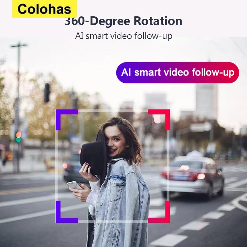 Cameră inteligentă 360° Cameră web USB P2P Free Drive Cameră digitală video 2MP 1080P 360 grade AI Face Urmăriți urmărirea automată pentru predare online