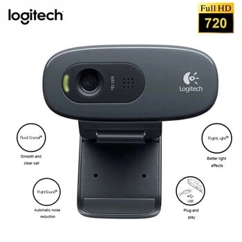 Нова оригинална уеб камера Logitech C270 C270i HD уеб камера 720P мрежов вграден микрофон USB2.0 уеб камера за компютърна камера за чат