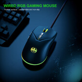 USB Ενσύρματο ποντίκι RGB Gaming με 7 κουμπιά Εργονομικά 7200 DPI Ρυθμιζόμενα πολύχρωμα ποντίκια οπίσθιου φωτισμού για PC Gamer Υπολογιστή Laptop Office