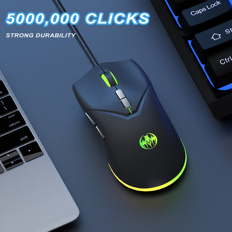 USB Ενσύρματο ποντίκι RGB Gaming με 7 κουμπιά Εργονομικά 7200 DPI Ρυθμιζόμενα πολύχρωμα ποντίκια οπίσθιου φωτισμού για PC Gamer Υπολογιστή Laptop Office