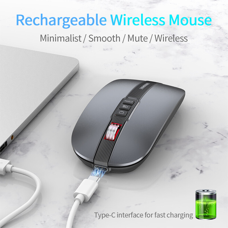 Nová bezdrôtová myš M113 kompatibilná s Bluetooth, 2,4 G bezdrôtová kancelárska myš, tablet, počítač, notebook, duálny režim, nabíjanie cez USB, stlmenie zvuku
