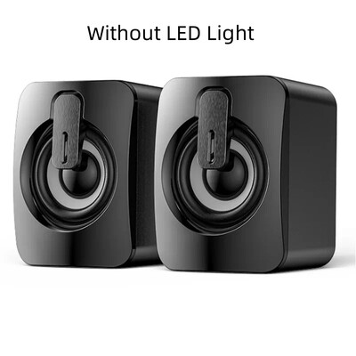 Kompiuterio garsiakalbiai PC Garso dėžutė HIFI stereo mikrofonas USB laidinis Caixa De Som su LED lempute stalinio kompiuterio nešiojamojo kompiuterio garsui