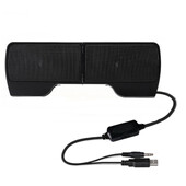 Prijenosni mini USB stereo zvučnik Prijenosno računalo Prijenosno računalo PC Zaslon Glazbeni svirač na kopču Crni