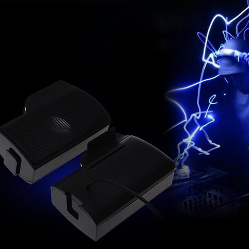 Prijenosni mini USB stereo zvučnik Prijenosno računalo Prijenosno računalo PC Zaslon Glazbeni svirač na kopču Crni