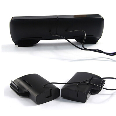 Pārnēsājams mini USB stereo skaļrunis, piezīmjdators, klēpjdatora datora ekrāns, piespraužams mūzikas atskaņotājs, melns