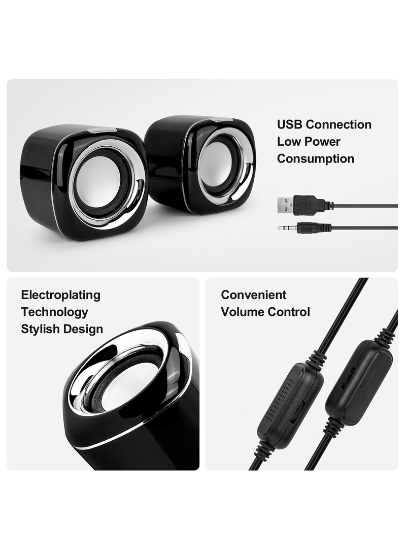 Zvučnici za računala, 6W zvučnici s PC napajanjem USB zvučnik Zvučnici za monitore za stolno računalo/PC/laptop Zvučnik za igre