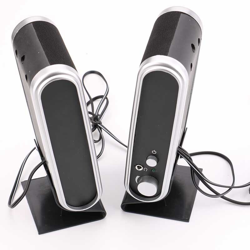 2 ks USB počítačových reproduktorov Prenosný stereo reproduktor 3,5 mm s konektorom pre slúchadlá pre stolný počítač a notebook