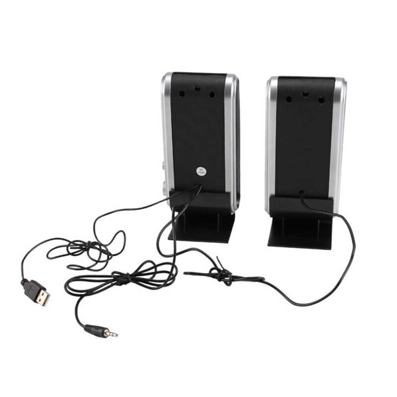 2 ks USB počítačových reproduktorov Prenosný stereo reproduktor 3,5 mm s konektorom pre slúchadlá pre stolný počítač a notebook