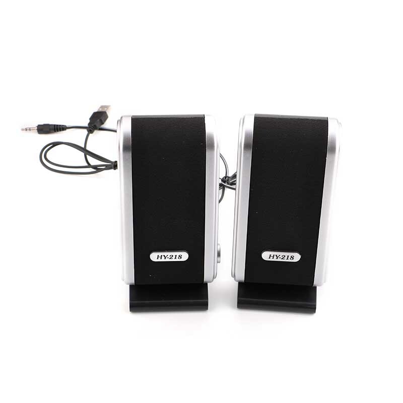 2 ks USB počítačových reproduktorov Prenosný stereo reproduktor 3,5 mm s konektorom pre slúchadlá pre stolný počítač a notebook