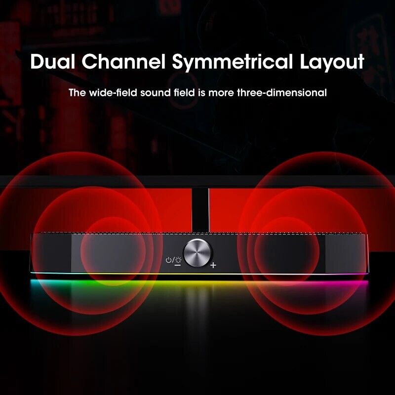 Bară de sunet pentru PC Difuzor Bluetooth cu fir și fără fir Bară de sunet alimentată prin USB pentru TV PC Laptop Gaming Home Theatre Sistem audio surround