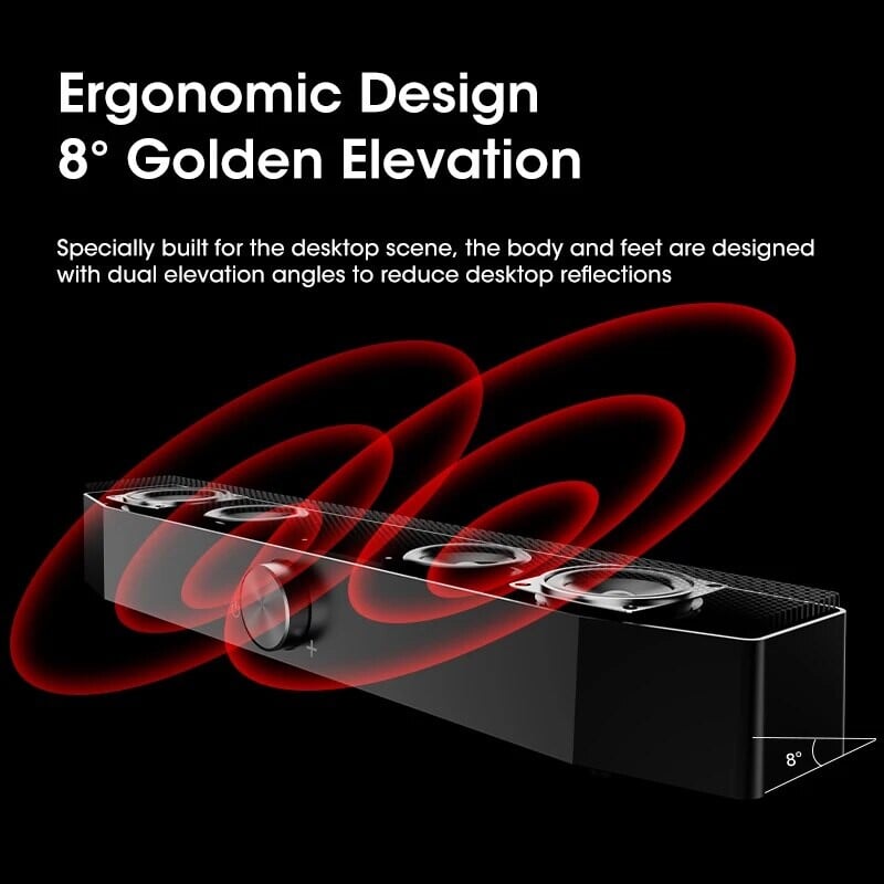 Bară de sunet pentru PC Difuzor Bluetooth cu fir și fără fir Bară de sunet alimentată prin USB pentru TV PC Laptop Gaming Home Theatre Sistem audio surround