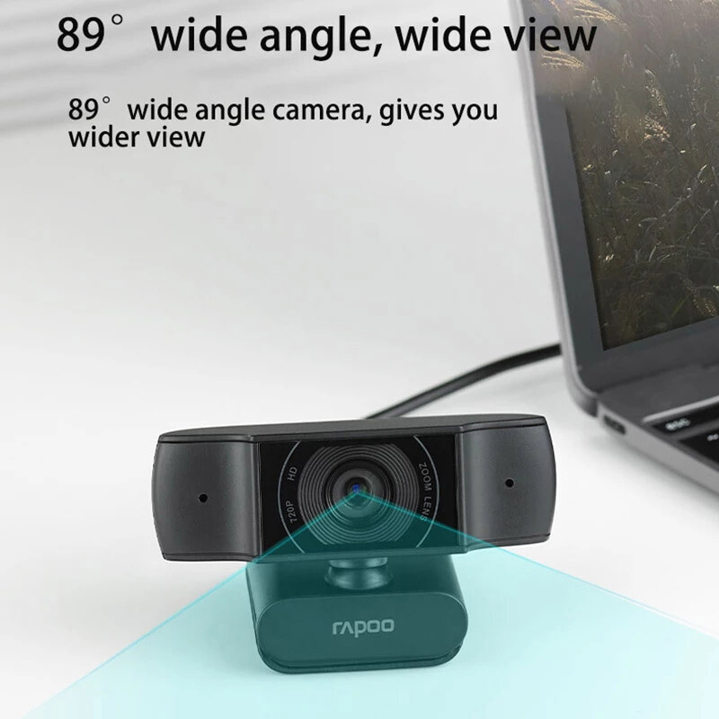Rapoo C200 webkamera 720P HD USB 2.0-val, mikrofonnal forgatható élő közvetítéshez videohívás konferencia kamerákhoz