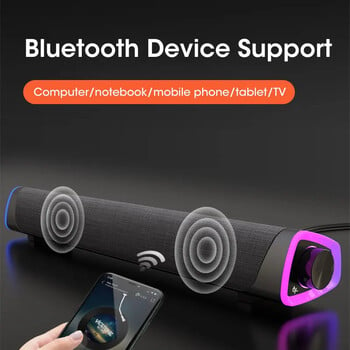 4D Bluetooth ηχείο υπολογιστή Στερεοφωνική γραμμή ήχου Ηχεία για φορητό υπολογιστή Στήλη φορητού υπολογιστή Αναπαραγωγή μουσικής Ενσύρματο μεγάφωνο υπογούφερ