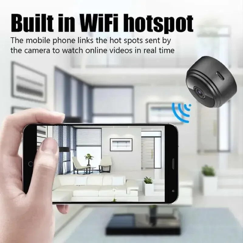 A9 mini kamera Wifi 1080P HD belaidis saugos monitorius, skirtas namų nakties versijai, vaizdo apsaugai nuo nuotolinio išmaniųjų vaizdo kamerų