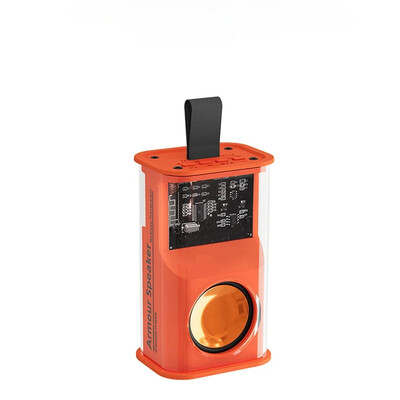 Mehāniskā stila mini skaļruņi Pārnēsājami caurspīdīgi bezvadu Bluetooth stereo mazi telpiskās skaņas skaļruņi Audio atskaņotāja skaļrunis