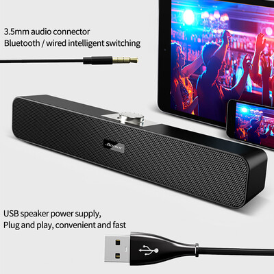 3D Surround Soundbar 3,5 mm žičani bežični Bluetooth zvučnik Multimedijski stolni dugi zvučnik za telefon PC prijenosno računalo Kino TV 스피커