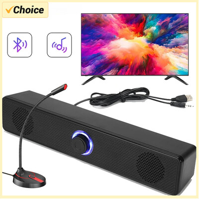 4D datora skaļrunis bārs Stereo skaņa zemfrekvences skaļrunis Bluetooth skaļrunis Macbook klēpjdators piezīmjdators mūzikas atskaņotājs skaļrunis ar mikrofonu