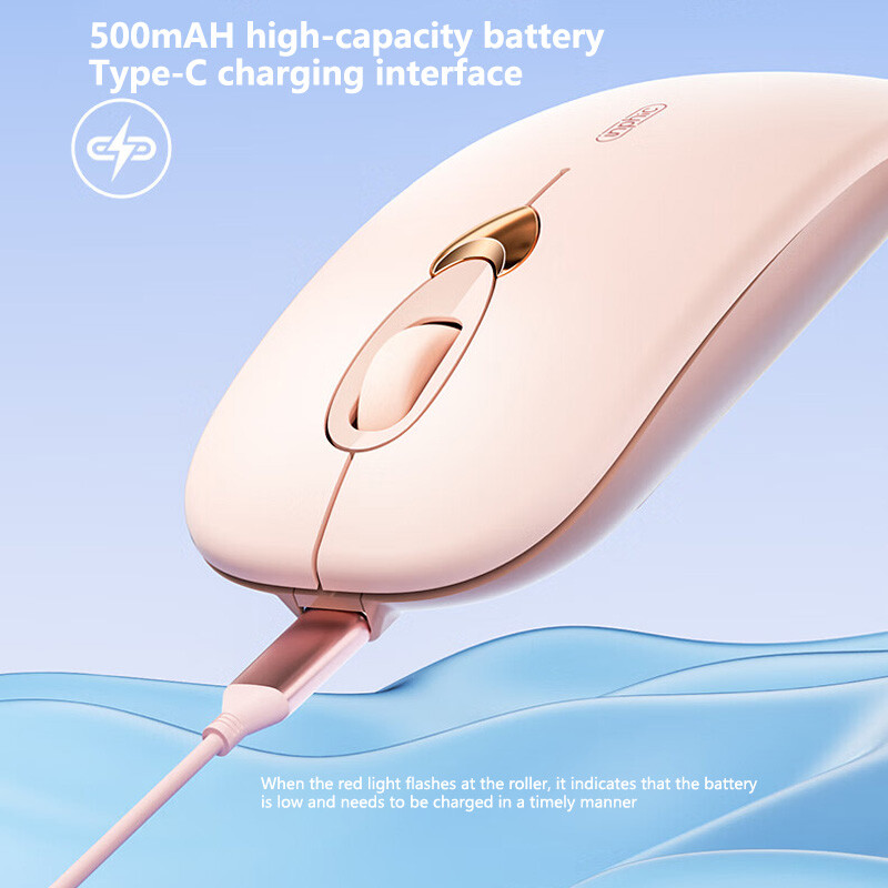 Bluetooth myš 1600DPI Nabíjateľná tichá myš Ultra tenká a prenosná pre Mac iPad Tablet Počítač Notebook