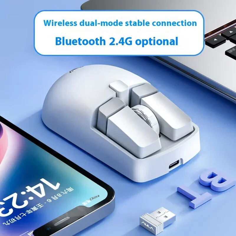 Bezdrôtová myš AULA SC320, duálny režim, ergonomická Bluetooth myš, nabíjateľná, s dlhou výdržou batérie, myš pre PC, kancelárske príslušenstvo, darčeky
