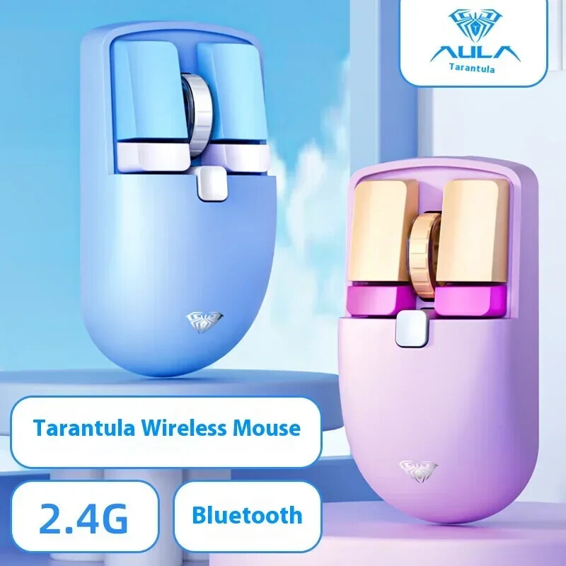 Bezdrôtová myš AULA SC320, duálny režim, ergonomická Bluetooth myš, nabíjateľná, s dlhou výdržou batérie, myš pre PC, kancelárske príslušenstvo, darčeky