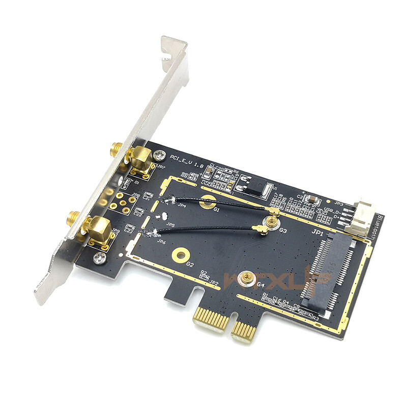 Wifi Adapter PCI-E 1X To Mini Pci Express Wifi Raiser wifi 6 Juhtmevaba kaardi tugi Bluetoothi funktsiooni Mini Pcie Windows 11 jaoks