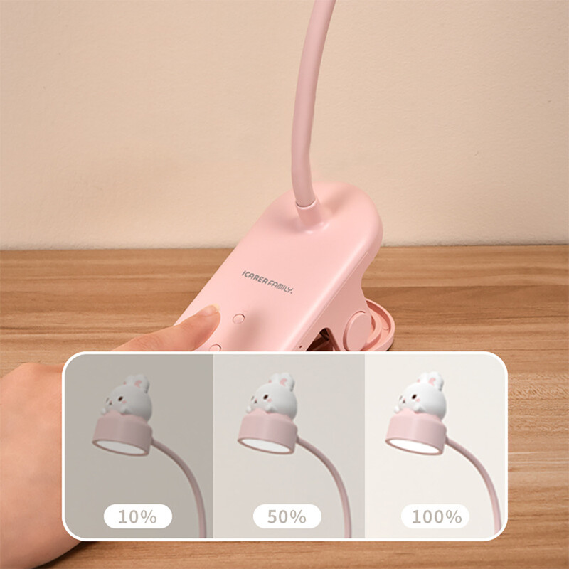 LED stolová lampa, klip na lampu, kreslený film, USB nabíjanie so vstavanou lítiovou batériou, dotykové stmievanie, študentská vzdelávacia čítacia stolová lampa