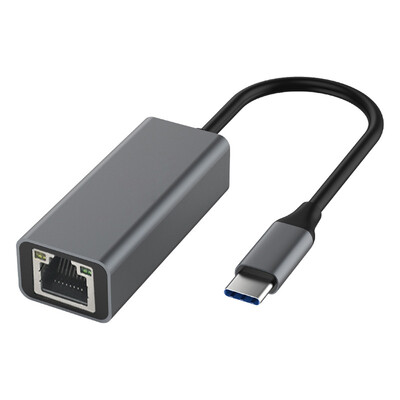 Type-C към RJ45 Gigabit Ethernet LAN мрежов адаптер 10/100/1000Mbps USB мрежова карта USB Type-C кабелен LAN адаптер Алуминиева сплав