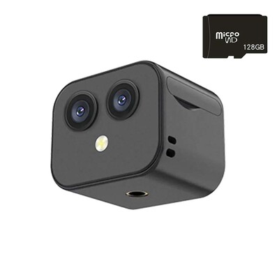 D3 mobilā tālruņa bezvadu tīkla kamera tālvadības divvirzienu domofona pārraudzības videokamera HD 4K mini bezvadu WiFi dubultā kamera