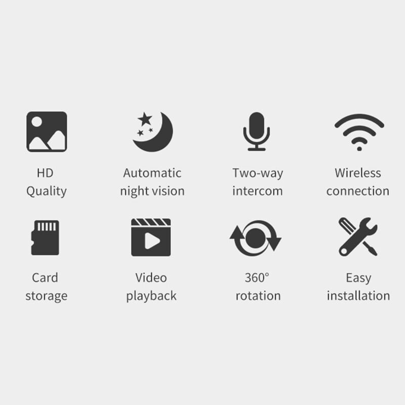 Baba IP kamera WiFi kis kamera Vezeték nélküli Nanny Night Vision Motion Detection biztonsági kamerához