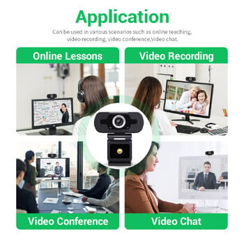 ESCAM WEB03 2MP 1080P USB2.0 HD Webcam with Microphone for PC Video Conference Online Διδασκαλία Κάμερα USB