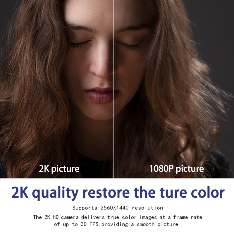 Jauna tīmekļa kamera 2K Full HD 1080P tīmekļa kamera automātiskā fokusa USB tīmekļa kamera ar mikrofonu personālajam datoram Mac klēpjdatoram galddatoram YouTube tīmekļa kamera