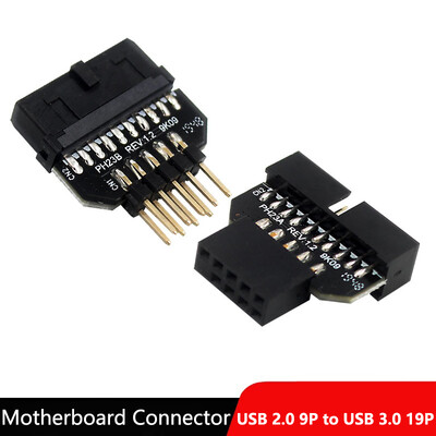 USB2.0 9 kontaktu uz USB3.0 19 kontaktu priekšējā paneļa spraudnis savienotājs datora mātesplate USB 3.0 19/20 kontaktu uz USB2.0 9 kontaktu adaptera pārveidotājs