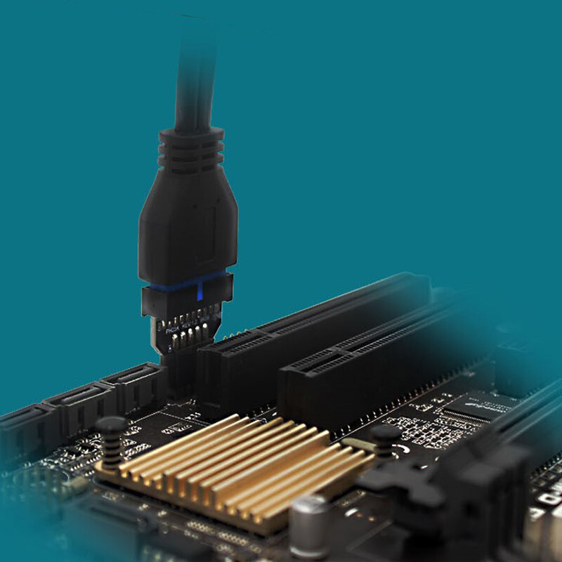 USB2.0 9pin σε USB3.0 19pin Μπροστινό πάνελ Plug-in Υποδοχή υπολογιστή Μητρική πλακέτα USB 3.0 19/20pin σε USB2.0 9pin Adapter Converter