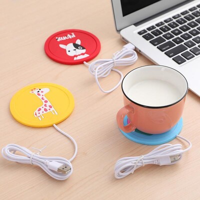 Jauns USB barošanas avots tējas kafijas krūzes krūzes sildītājs sildīšanas krūzes paklājiņa paliktņi biroja sīkrīkam Karikatūra koka graudu krūze