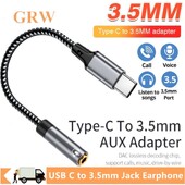 Adaptor pentru căști USB tip C la jack de 3,5 mm Convertor cablu audio DAC USB-C 3 5 mm pentru iPhone 15 Pro Samsung Galaxy Huawei Xiaomi