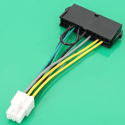 10cm ATX PSU Standard 24Pin mamă la 6P masculin cablu convertor adaptor de alimentare intern pentru placa de bază Dell 6 PIN 3060 5060 7060