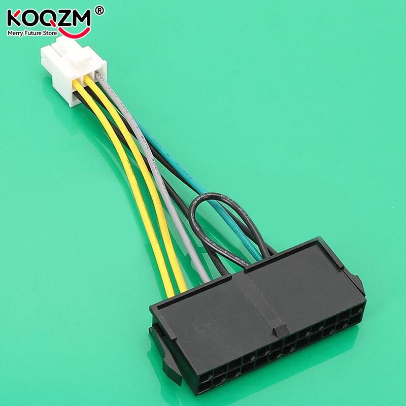 10cm ATX PSU Standard 24Pin mamă la 6P masculin cablu convertor adaptor de alimentare intern pentru placa de bază Dell 6 PIN 3060 5060 7060