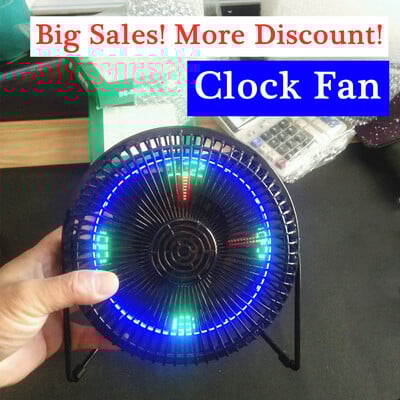 Γραφείο MINI Fan Silent 6 ιντσών USB Strong Wind Επιτραπέζιο ανεμιστήρα 360 μοιρών με περιστρεφόμενη βάση καλοκαιρινής ψύξης φορητό ρολόι ανεμιστήρα για φορητό υπολογιστή γραφείου