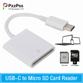 PzzPss TYPE C USB-3.1 USB-C na Micro SD SDXC čítačka kariet OTG dátový kábel TYPE C Mini adaptér pre Macbook telefón pre Samsung Huawei