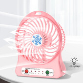Φορητός Mini Fan Air Cooler USB Επιτραπέζιοι ανεμιστήρες ψύξης 3 Λειτουργίες Ρύθμιση ταχύτητας Θερινοί ανεμιστήρες χειρός εξωτερικού γραφείου με φώτα LED