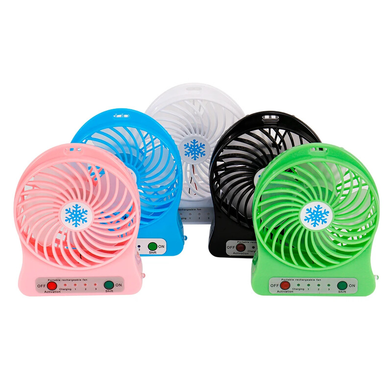 Φορητός Mini Fan Air Cooler USB Επιτραπέζιοι ανεμιστήρες ψύξης 3 Λειτουργίες Ρύθμιση ταχύτητας Θερινοί ανεμιστήρες χειρός εξωτερικού γραφείου με φώτα LED