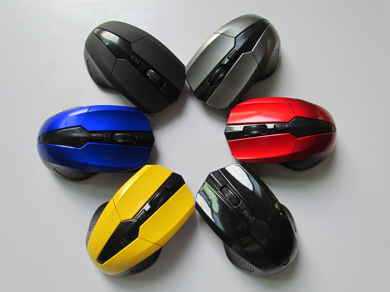 Vezeték nélküli játékegér állítható DPI kapcsoló 800-1200-1600DPI 2.4G 6 gombos optikai egér laptop notebook PC-hez