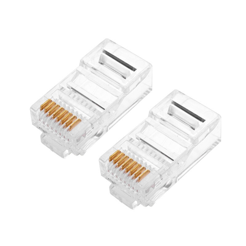 50 buc./lot RJ45 cabluri Ethernet modul conector de rețea pentru cablu de rețea UTP Cat5e capete de cristal 8P8C