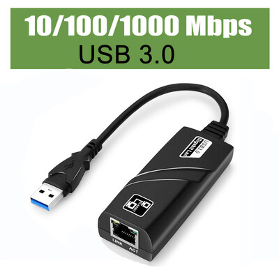 10/100/1000Mbps USB 3.0 USB 2.0 Ενσύρματο USB TypeC To Rj45 Lan Ethernet Adapter RTL8153 Κάρτα δικτύου για υπολογιστή Macbook Windows Laptop