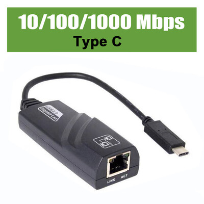 10/100/1000Mbps USB 3.0 USB 2.0 Ενσύρματο USB TypeC To Rj45 Lan Ethernet Adapter RTL8153 Κάρτα δικτύου για υπολογιστή Macbook Windows Laptop